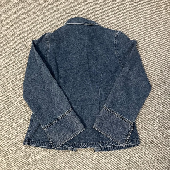 Women’s size S b.young Dark Wash Denim Snap-Front Jacket - Picture 3 of 3